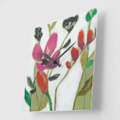 Vivid Flowers I Vierkante Klok (Hoek)