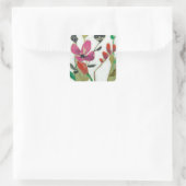 Vivid Flowers I Vierkante Sticker (Tas)