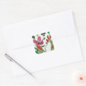 Vivid Flowers I Vierkante Sticker (Envelop)