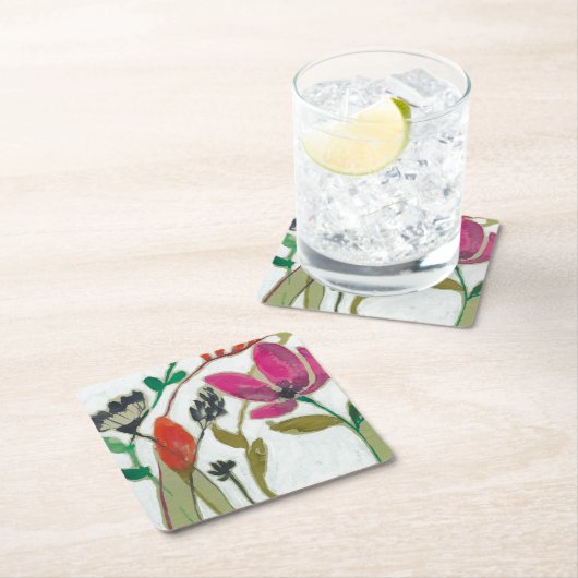 Vivid Flowers Kartonnen Onderzetters (Insitu)