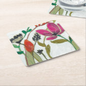 Vivid Flowers Kartonnen Onderzetters (Schuin)