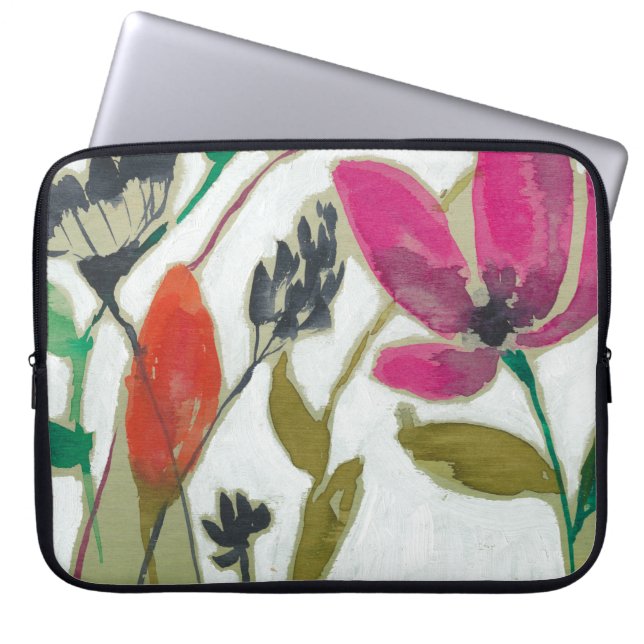 Vivid Flowers Laptop Sleeve (Voorkant)