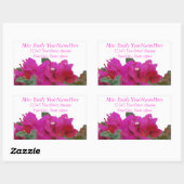 Vivid Flowers Retouradres Rechthoekige Sticker (Vel)