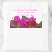 Vivid Flowers Retouradres Rechthoekige Sticker (Tas)