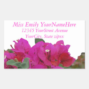 Vivid Flowers Retouradres Rechthoekige Sticker