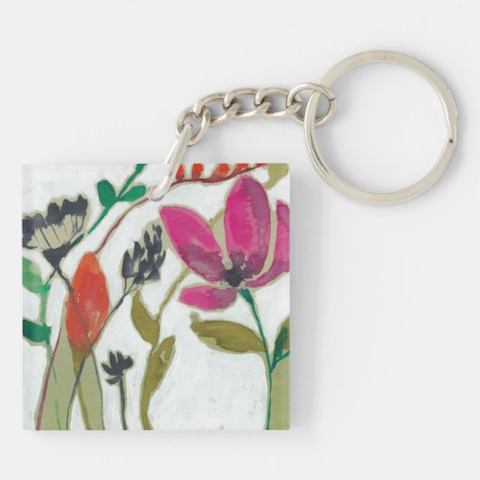Vivid Flowers Sleutelhanger (Achterkant)