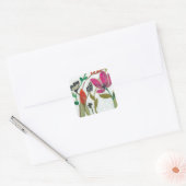 Vivid Flowers Vierkante Sticker (Envelop)