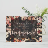 Vivid Foliage | Herfst Houten Bridesmaid Kaart voo (Staand voorkant)