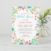 Vivid Fresh Spring Floral Cute Vrijgezellenfeest Kaart (Staand voorkant)