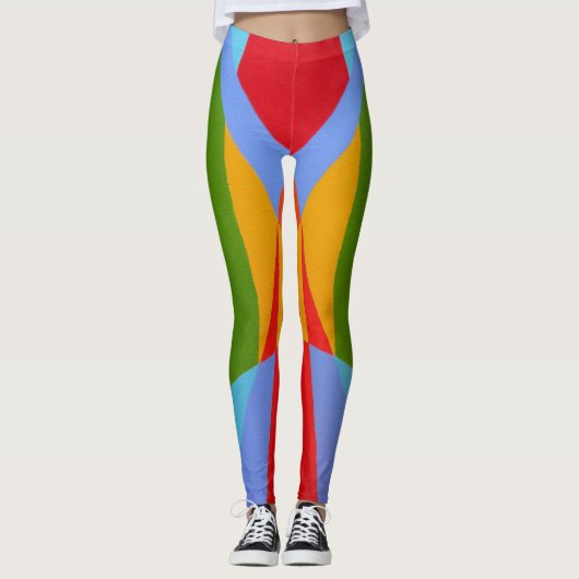 Vivid Fusion Abstract Leggings (Voorkant)