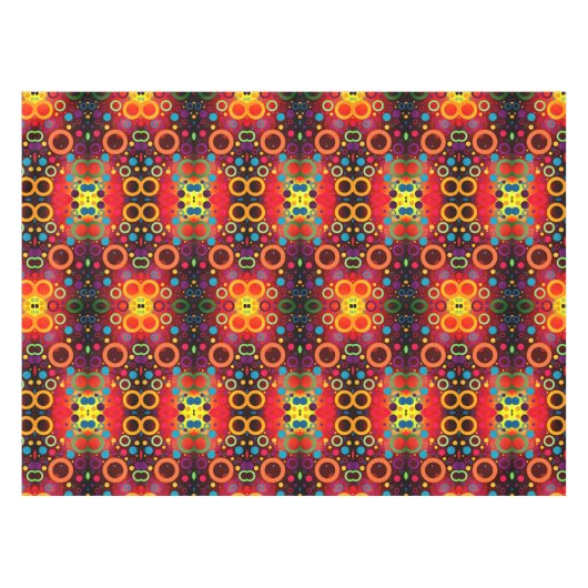 Vivid Futuristic Abstracte stadsontwikkeling Geome Tafelkleed (Voorkant (Horizontaal))