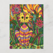 Vivid Garden Cat 2 Briefkaart (Voorkant)