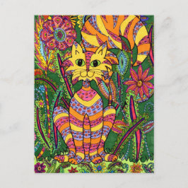 Vivid Garden Cat 2 Briefkaart