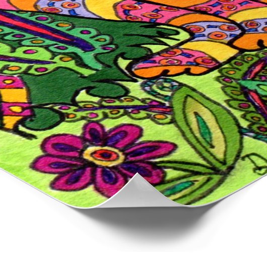 Vivid Garden Cat 2 Poster (Hoek)