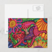 Vivid Garden Cat Briefkaart (Voorkant / Achterkant)