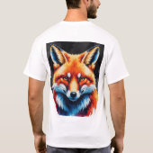 Vivid Gaze: De vurige geest van een vos T-shirt (Achterkant)