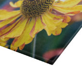 Vivid-gele Helenium met Paars centrum Snijplank (Hoek)