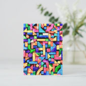 Vivid Geometric Flow Briefkaart (Staand voorkant)