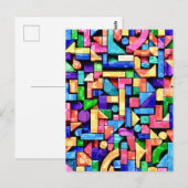 Vivid Geometric Flow Briefkaart (Voorkant / Achterkant)