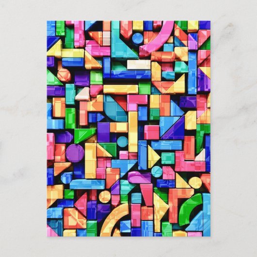 Vivid Geometric Flow Briefkaart (Voorkant)