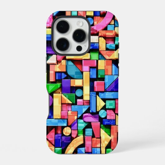 Vivid Geometric Flow iPhone Hoesje (Achterkant)