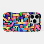 Vivid Geometric Flow iPhone Hoesje (Achterkant horizontaal)