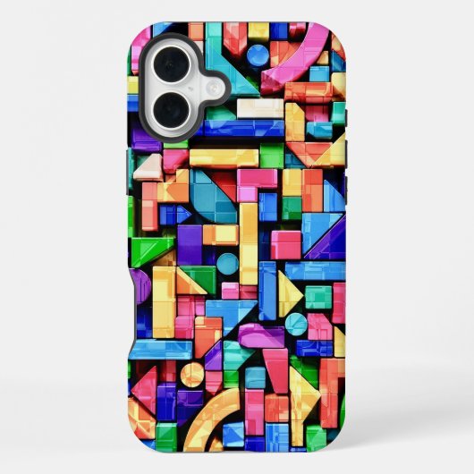 Vivid Geometric Flow iPhone Hoesje (Achterkant)