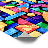 Vivid Geometric Flow Poster (Hoek)