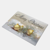Vivid Gold- en Silver Shimmer-kerstsieraden Deurmat (Schuin)