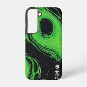 Vivid Green Marble Samsung Galaxy Hoesje