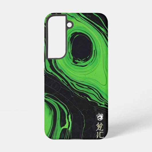 Vivid Green Marble Samsung Galaxy Hoesje (Achterkant)