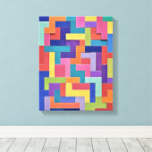 Vivid Grid Canvas Afdruk (Insitu (Houten vloer))