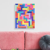 Vivid Grid Canvas Afdruk (Insitu (Woonkamer))