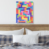 Vivid Grid Canvas Afdruk (Insitu (Slaapkamer))