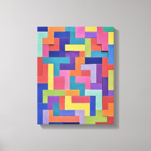 Vivid Grid Canvas Afdruk (Voorkant)