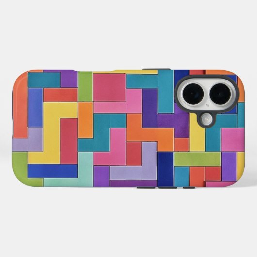 Vivid Grid Case-Mate iPhone Case (Achterkant (horizontaal))