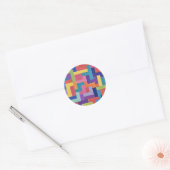 Vivid Grid Ronde Sticker (Envelop)