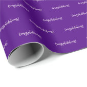 Vivid Indigo Paarse proficiat! Cadeaupapier (Rol Hoek)