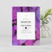 Vivid Ink Splash Bachelorette Party Kaart (Staand voorkant)