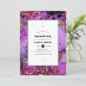 Vivid Ink Splash Bachelorette Party Kaart (Staand voorkant)