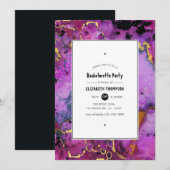 Vivid Ink Splash Bachelorette Party Kaart (Voorkant / Achterkant)