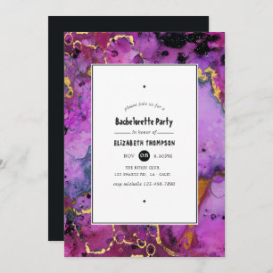 Vivid Ink Splash Bachelorette Party Kaart