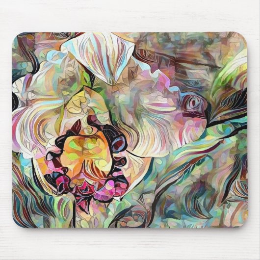 Vivid Iris Flower Muismat (Voorkant)