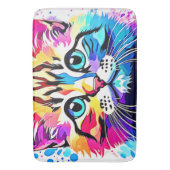 Vivid Kat Vibes Design Badmat (Voorkant Verticaal)