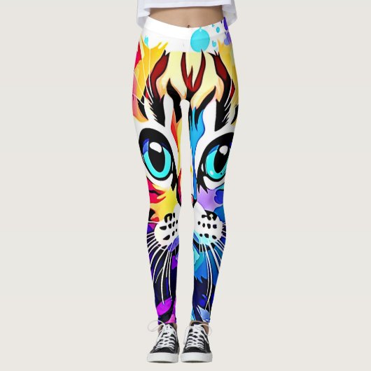 Vivid Kat Vibes Design Leggings (Voorkant)