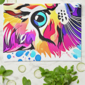 Vivid Kat Vibes Design Theedoek (Gevouwen)