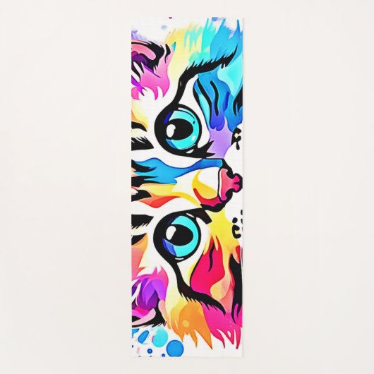 Vivid Kat Vibes Design Yogamat (Voorkant)