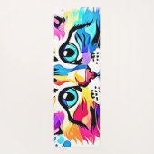 Vivid Kat Vibes Design Yogamat (Achterkant)