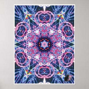 Vivid Kinetic Collage Kaleidoscope Poster