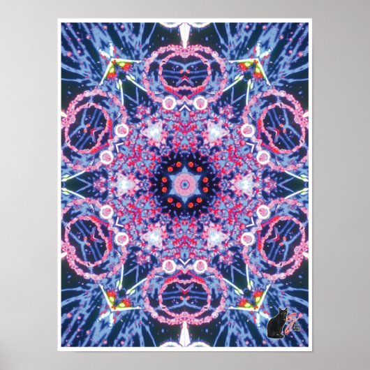 Vivid Kinetic Collage Kaleidoscope Poster (Voorkant)